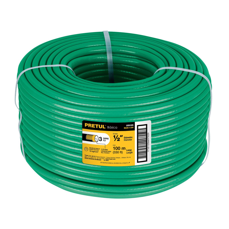 MAN-1-2P Manguera 1/2', 100 m, Pretul TRUPER | DIHERESA