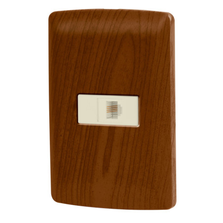 PA-TE-IM Placa armada madera con toma de teléfono línea Italiana TRUPER | DIHERESA