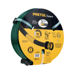 MAN-20X1-2PR Manguera 1/2', reforzada 3 capas, 20 m, Pretul TRUPER | DIHERESA
