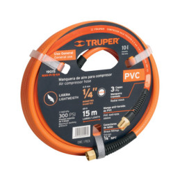 MAN-PI-15-1-4 Manguera de PVC, baja presión, 15 m, 1/4' TRUPER | DIHERESA