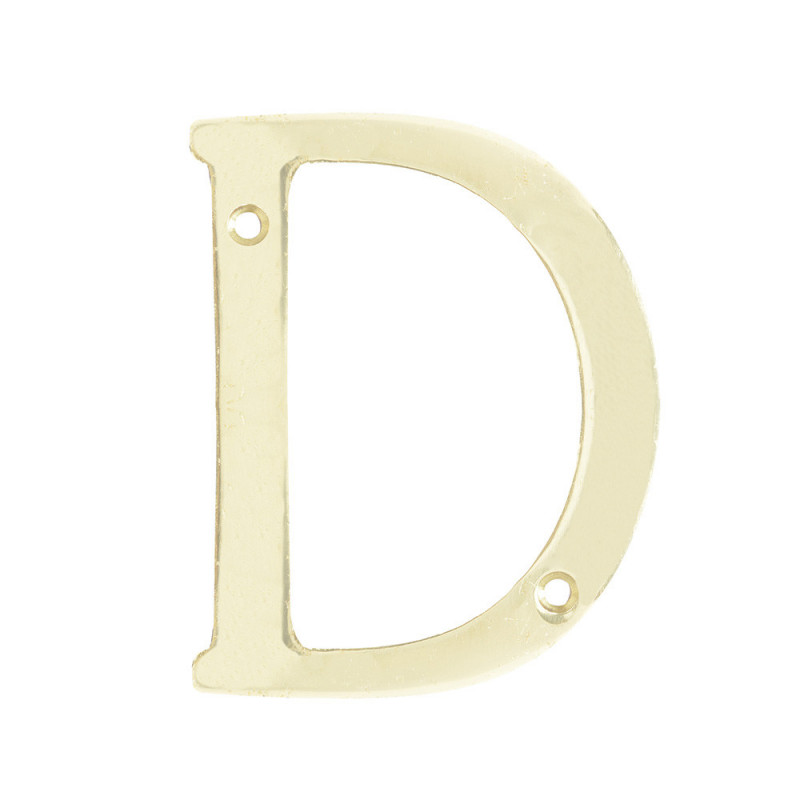 L701DLB LOCK Letra D slim 4" latón brillante Lock | DIHERESA L701DLB LOCK Letra D slim 4" latón brillante Lock | DIHERESA