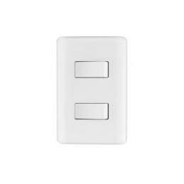 PA-APDO-B Placa armada con 2 interruptores sencillos, Volteck Basic TRUPER | DIHERESA