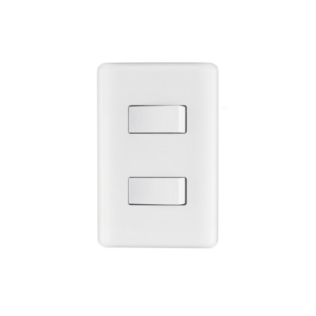 PA-APDO-B Placa armada con 2 interruptores sencillos, Volteck Basic TRUPER | DIHERESA