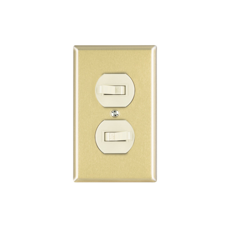 PA-APDO-SA Placa armada 2 interruptor sencillo, línea Standard, alumini TRUPER | DIHERESA