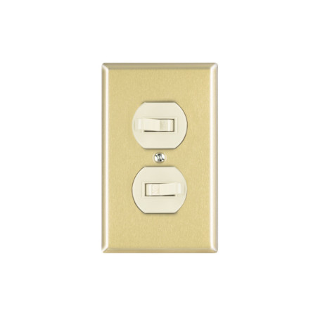 PA-APDO-SA Placa armada 2 interruptor sencillo, línea Standard, alumini TRUPER | DIHERESA