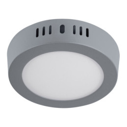 PLA-214L Plafón redondo, moderno, 6W, 6500K, LED, gris TRUPER | DIHERESA