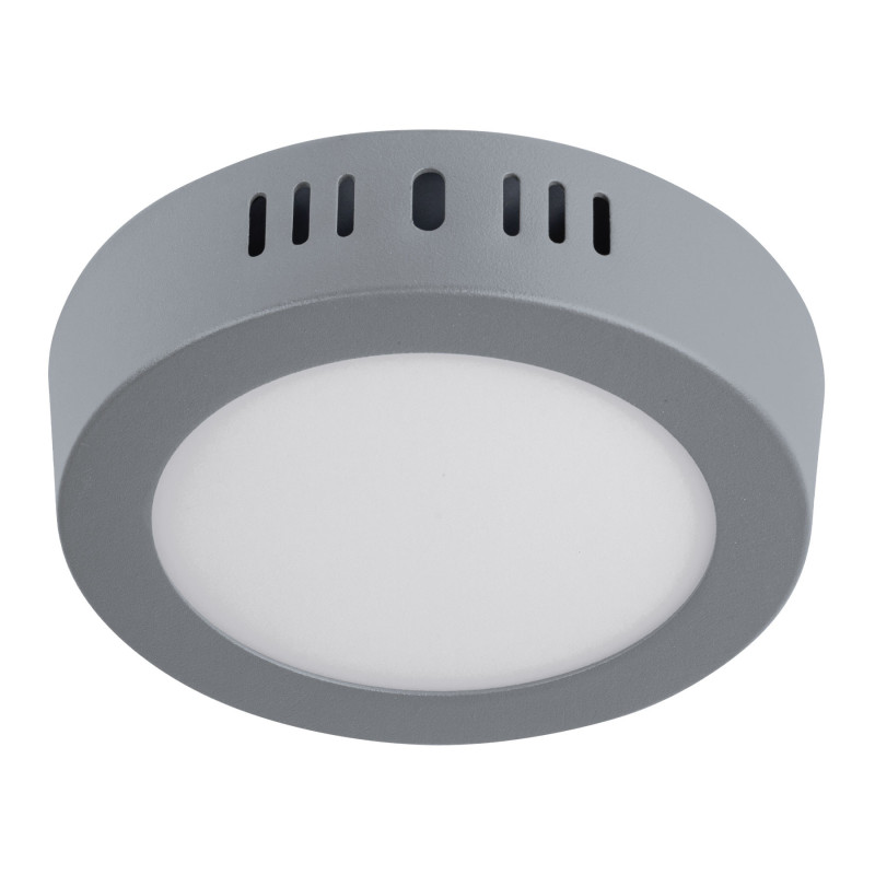 PLA-214L Plafón redondo, moderno, 6W, 6500K, LED, gris TRUPER | DIHERESA
