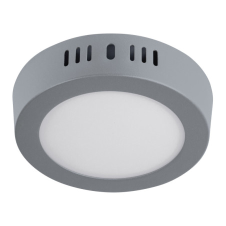 PLA-214L Plafón redondo, moderno, 6W, 6500K, LED, gris TRUPER | DIHERESA