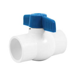 PVC-ES-1-1-4 Válvula de esfera de PVC, de 1 1/4', para cementar TRUPER | DIHERESA