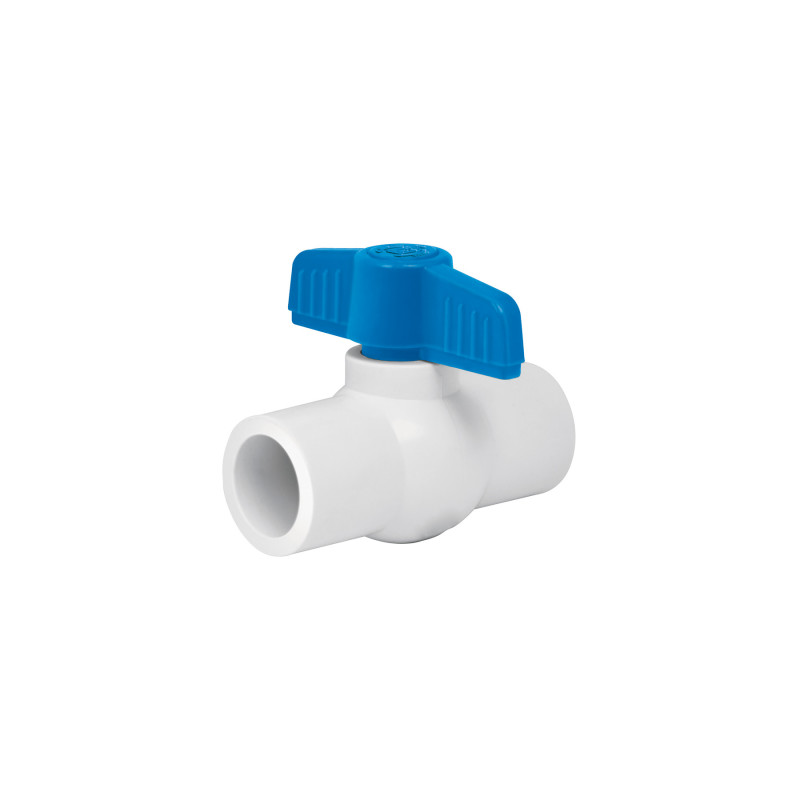 PVC-ES-1-2 Válvula de esfera de PVC, de 1/2',para cementar TRUPER | DIHERESA