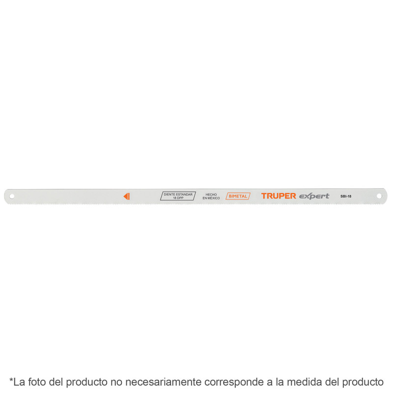 SBI-18-2 Seguetas bimetálicas para arco, 18 DPP, blister con 2 piezas TRUPER | DIHERESA