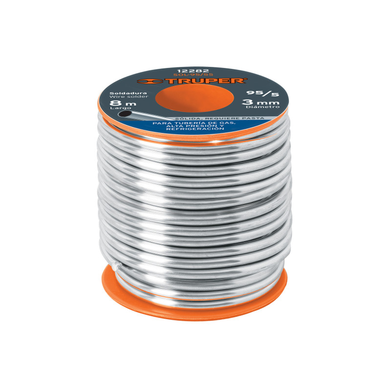 SOL-95/5M Soldadura 95/5 para tubería de gas, 48 g, TRUPER SOLDAKLIN