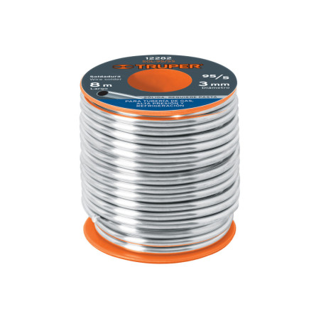 SOL-95/5M Soldadura 95/5 para tubería de gas, 48 g, TRUPER SOLDAKLIN