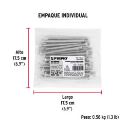 TORM-1-4X3-1-2 Tornillo acero galvanizado tipo máquina, 1/4X3-1/2', 30pzas TRUPER | DIHERESA