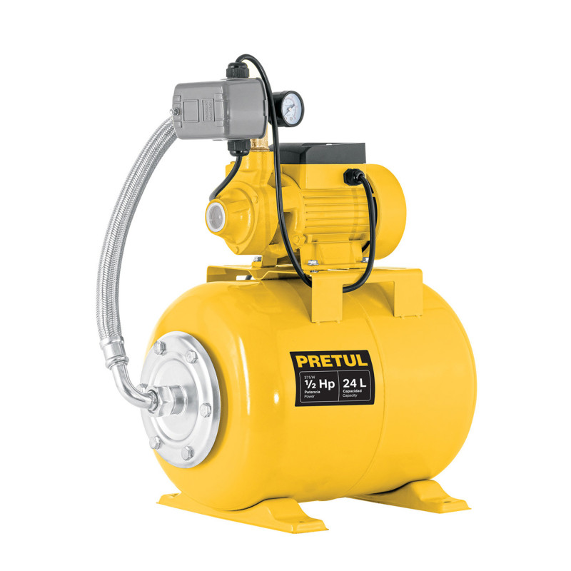 HIDR-1-2X24P Bomba hidroneumática 1/2 HP, 24 litros, Pretul TRUPER | DIHERESA