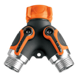 AD-2R Conector 'Y' 3/4' metálico con recubrimiento para manguera