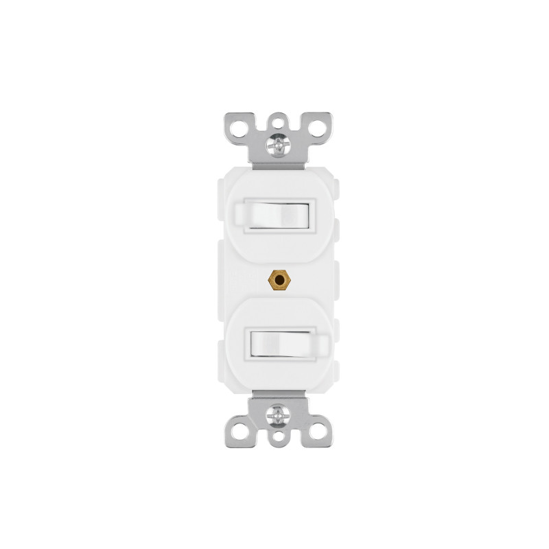 APDO-SB Interruptor dúplex de palanca, Standard, blanco, Volteck