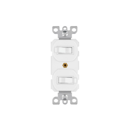 APDO-SB Interruptor dúplex de palanca, Standard, blanco, Volteck