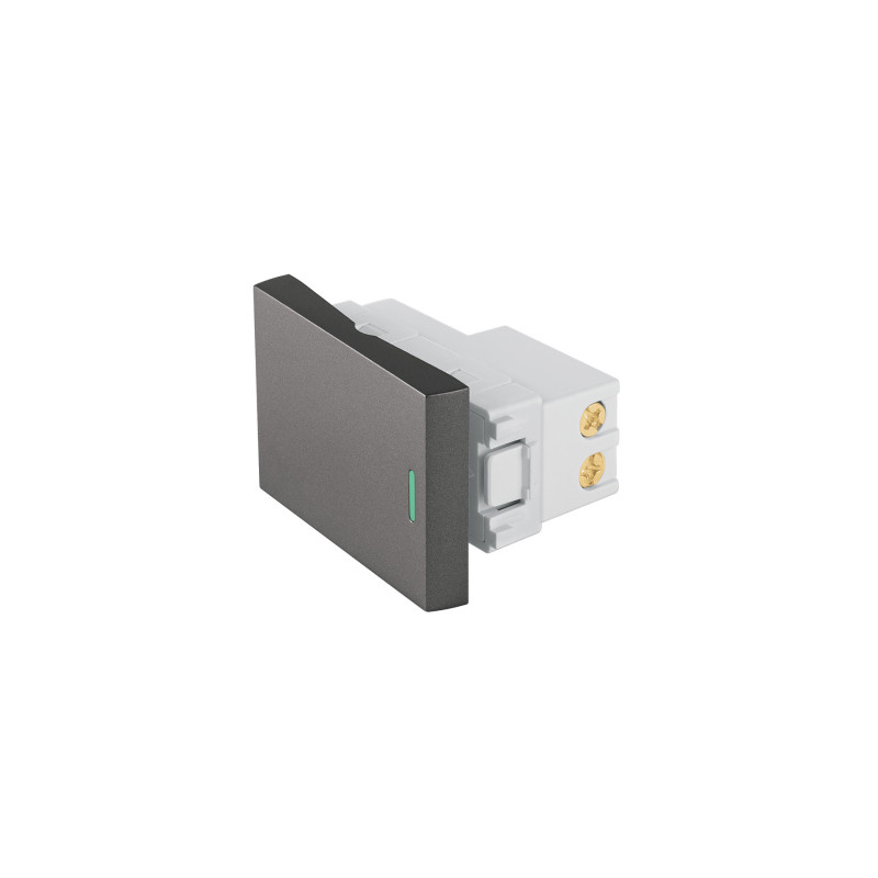 APSE15-ELA Interruptor 3 vías acero inox de 1.5 módulos, línea Lisboa