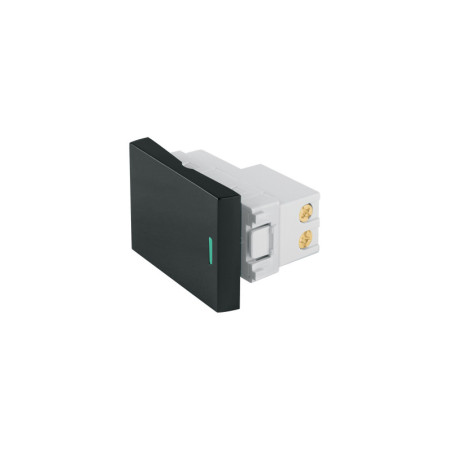 APSE15-LN Interruptor sencillo negro de 1.5 módulos, línea Lisboa
