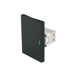 APSE3-ELN Interruptor de 3 vías negro de 3 módulos, línea Lisboa