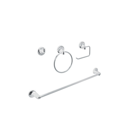 AQA-4004 Juego de 4 accesorios para baño metálicos, Foset