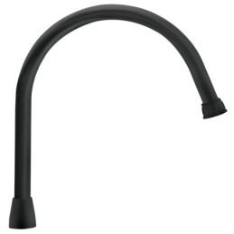 AQCR-80M Cuello para mezcladora de fregadero, negro mate, Aqua