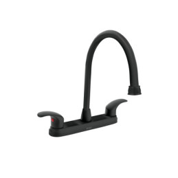 AQF-82M Mezcladora negro 8' para lavabo, cuello largo, palanca,Foset