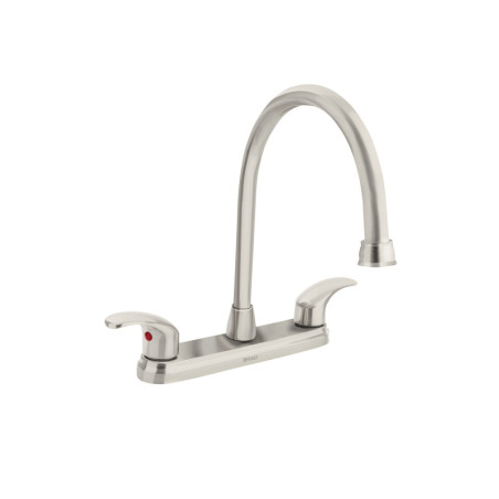 AQF-82N Mezcladora satín 8' para lavabo, cuello largo, palanca,Foset
