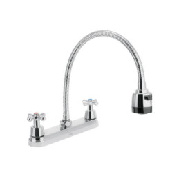 AQF-87 Mezcladora inox 8' p/fregadero, flexible, cruceta, Foset