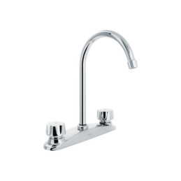 AQF-93 Mezcladora inox 8' para fregadero, manerales standard, Foset