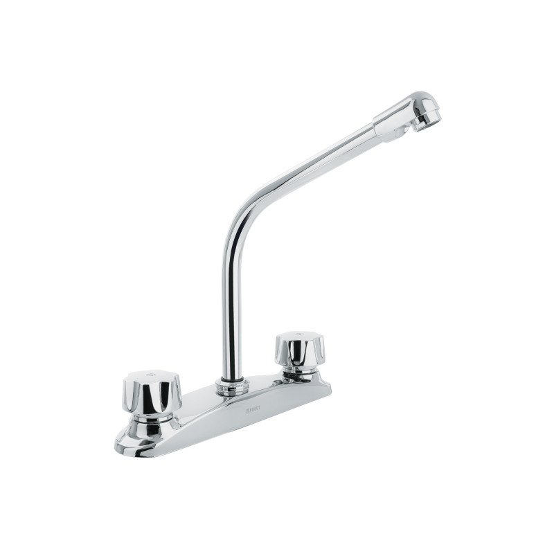 AQF-94 Mezcladora inox 8' p/fregadero, cuello cobra, standard,Foset
