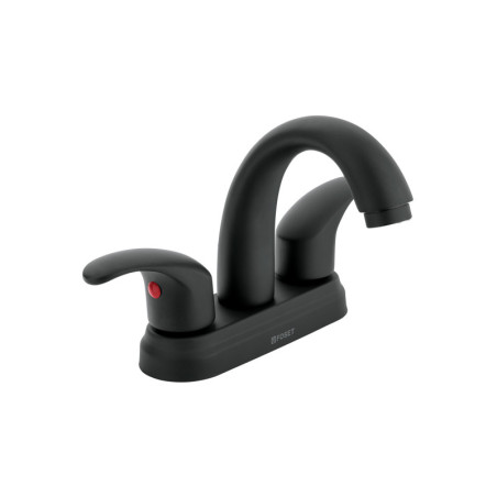 AQM-52M Mezcladora negro mate 4' p/lavabo, nariz curva, palanca,Aqua
