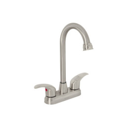 AQM-62N Mezcladora satín 4' para lavabo, tipo bar, palanca, Foset