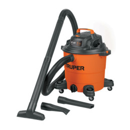 ASP-12 Aspiradora de sólidos y líquidos de 12 gal, plástica, Truper