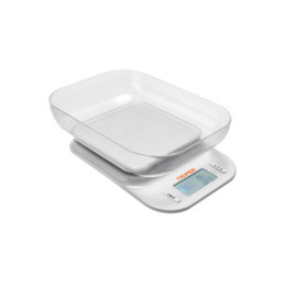 BASE-5T Báscula digital con tazón para cocina, 5kg, Truper