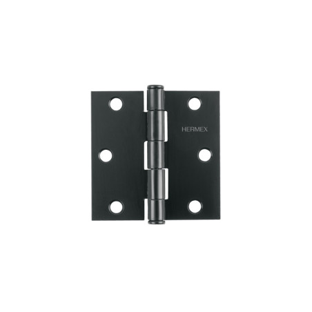BC-306P Bisagra cuadrada 3', acero, negro, plana, Hermex