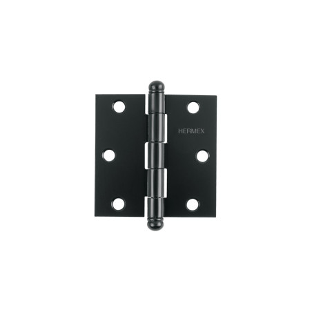 BC-306R Bisagra cuadrada 3' negro, redonda, Hermex