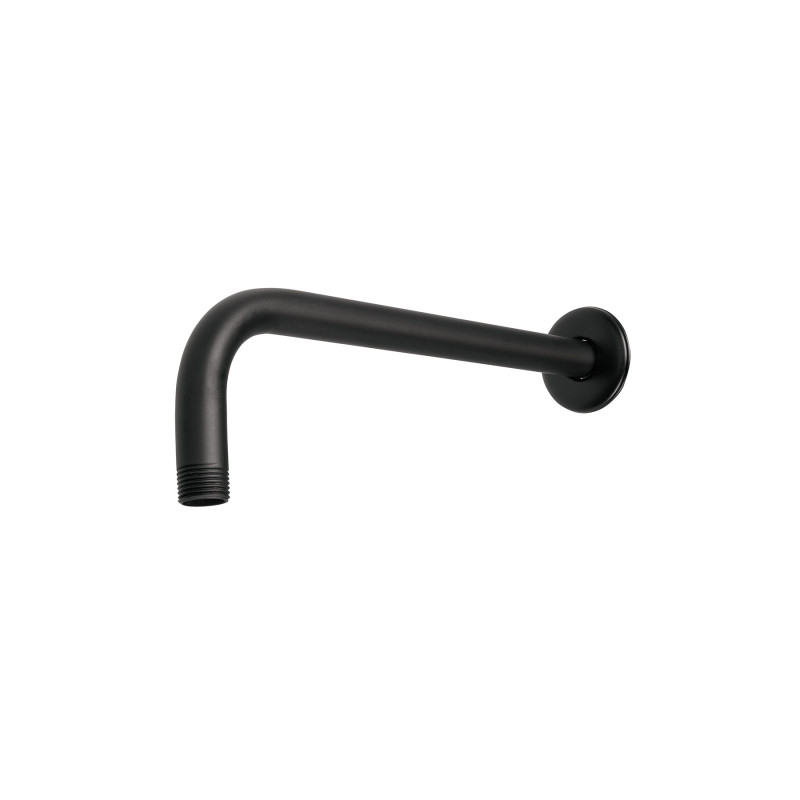 BCH-600M Brazo recto con chapetón para regadera, 40 cm, negro mate