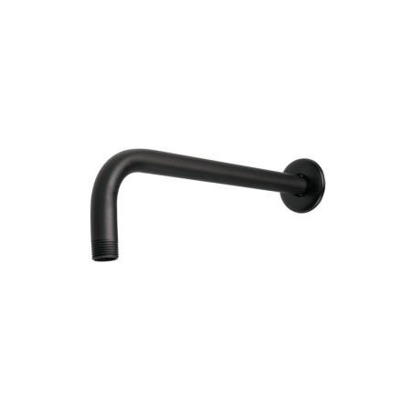 BCH-600M Brazo recto con chapetón para regadera, 40 cm, negro mate