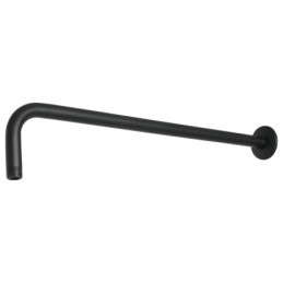 BCH-650M Brazo recto 50 cm con chapetón para regadera, negro mate