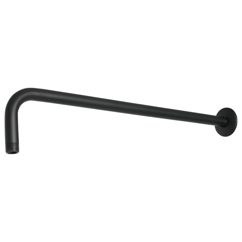 BCH-650M Brazo recto 50 cm con chapetón para regadera, negro mate