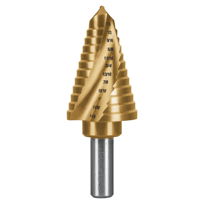 BES-12AX Broca escalonada titanio 12 escalones 7/16' a 1-1/8', Expert
