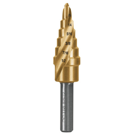 BES-6X Broca escalonada titanio 6 escalones 3/16' a 1/2', Expert