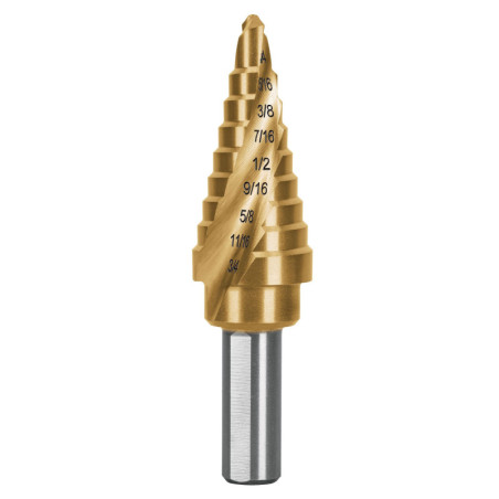 BES-9X Broca escalonada titanio 9 escalones 1/4' a 3/4', Expert