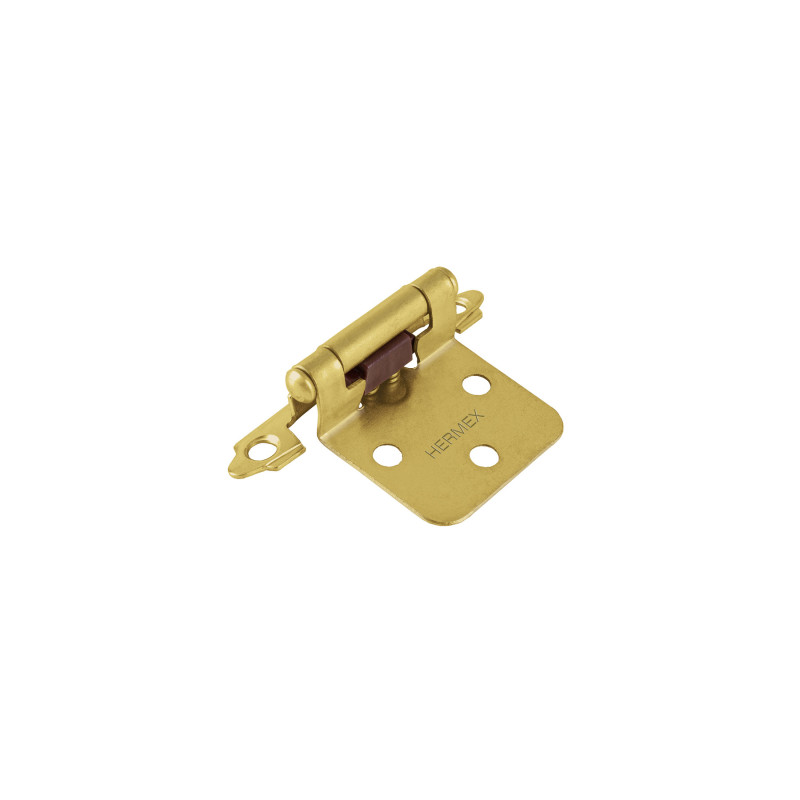 BIPA-71 Bolsa con 2 bisagras parche de 7cm, latonado, Hermex