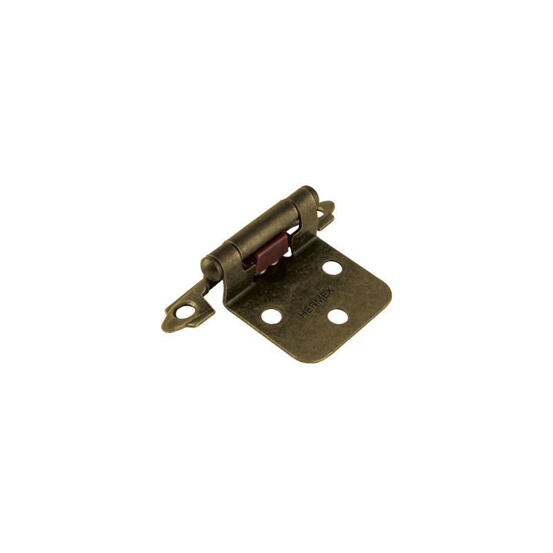 BIPA-72 Bolsa con 2 bisagras parche de 7cm, latón antiguo, Hermex
