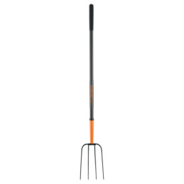 BPJ-4M Bieldo para paja, 4 dientes, mango de acero 48', Truper
