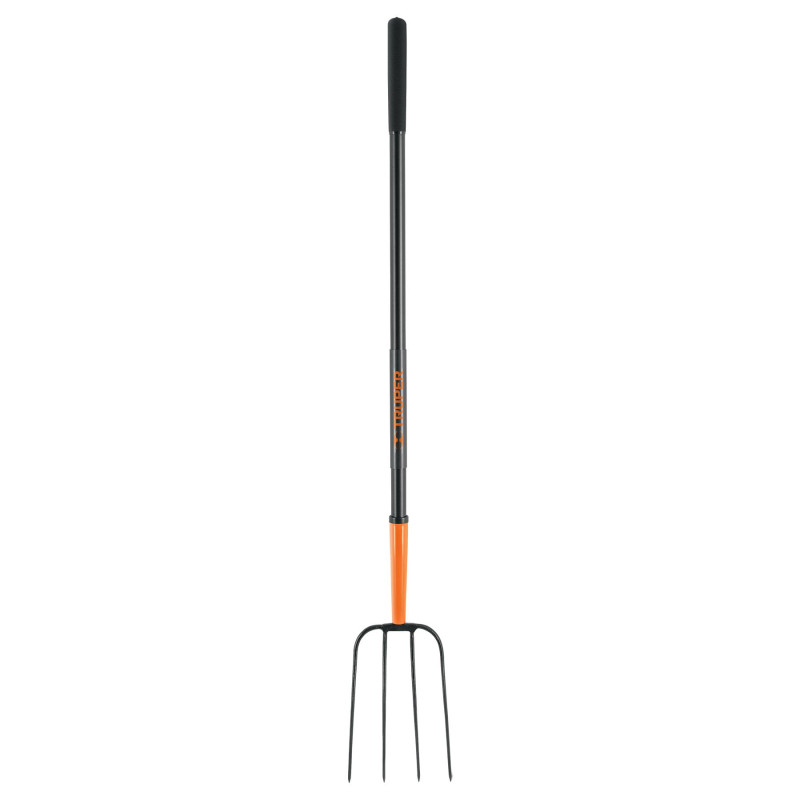 BPJ-4M Bieldo para paja, 4 dientes, mango de acero 48', Truper
