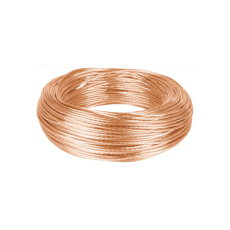 CADES-10-100 Metro de cable desnudo de cobre calibre 10 AWG, rollo 100 m